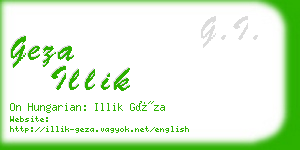 geza illik business card